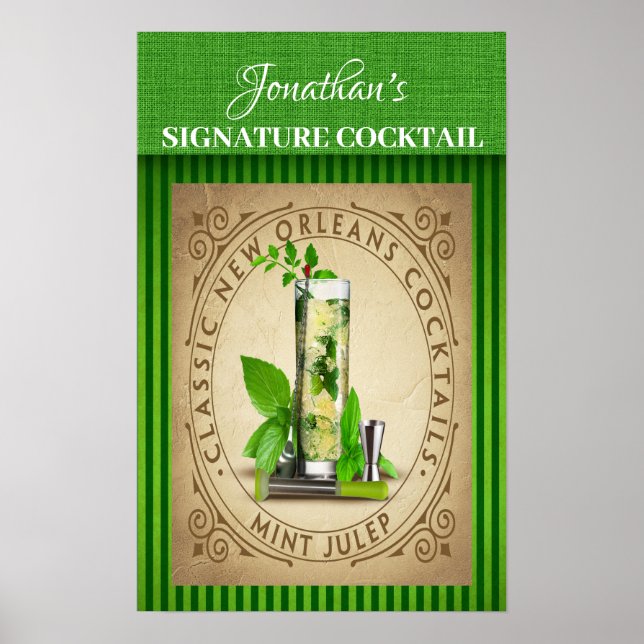 Vintage Signature Cocktail Poster (Front)