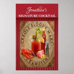 Vintage Signature Cocktail Poster