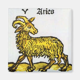 Vintage Signs of the Zodiac, Aries the Ram Magnet