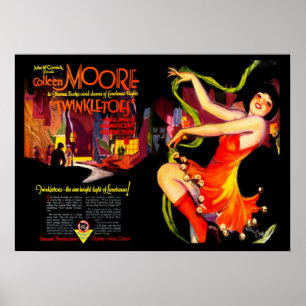 Vintage Silent Film Advert Poster