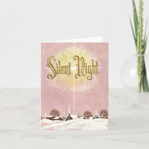 Vintage Silent Night Christmas Card