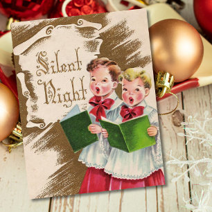 Vintage Silent Night Christmas Postcard