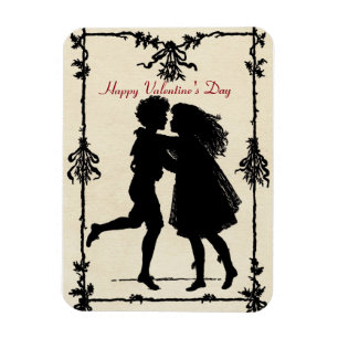 Vintage Silhouette Couple Magnet