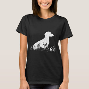 Vintage Silhouette Dachshund Shirt Women, Cute Dog