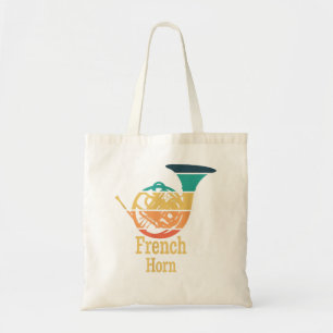 Vintage Silhouette French Horn3 Tote Bag