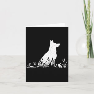 Vintage Silhouette German Shepherd Shirt Women Card