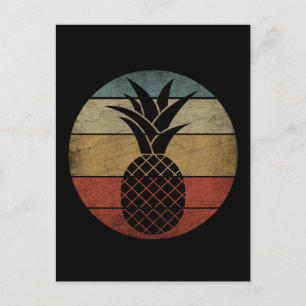 Vintage Silhouette Pineapple Postcard
