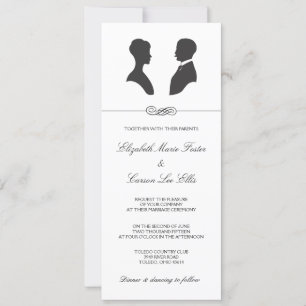 Vintage Silhouette Wedding Invitation