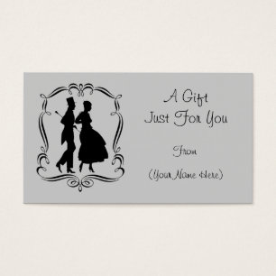 Vintage Silhouettes Personalised Gift Card Tag