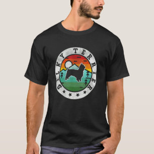 Vintage Silky Terrier Retro Dog Mom Dad T-Shirt