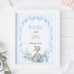Vintage Silly Goose Blue Girl Books and Gifts Poster