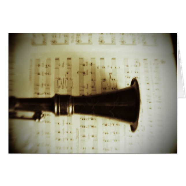 Vintage Silver Clarinet (Front Horizontal)
