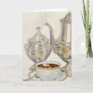 Vintage Silver Coffee Service Card