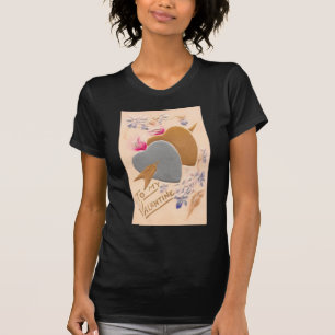 Vintage Silver & Gold Hearts Valentine Postcard T-Shirt