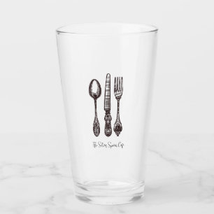 Vintage Silverware Artisan Food Business NAME Glass