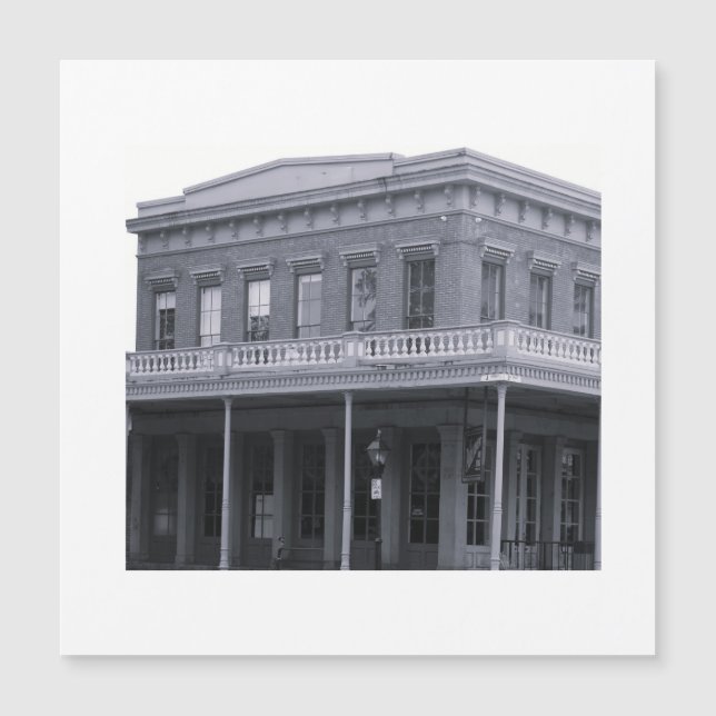 Vintage Simple Black and White Building (Front)