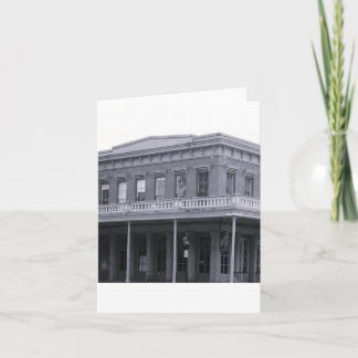 Vintage Simple Black and White Building Holiday Card