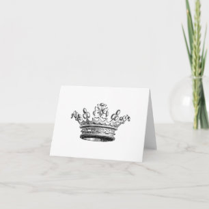 Vintage Simple Crown...notecard Card