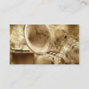 Vintage Simple Executive Music Business Cards