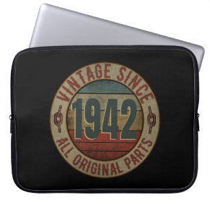 VINTAGE SINCE 1942 ALL ORIGINAL PARTS LAPTOP SLEEVE