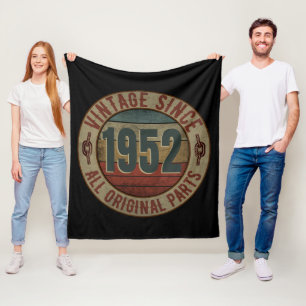 VINTAGE SINCE 1952 ALL ORIGINAL PARTS FLEECE BLANKET