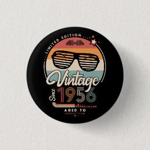 Vintage since 1956 3 cm round badge