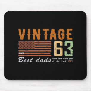 Vintage since 1963 best dad gift, best dad birthda mouse mat