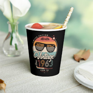 Vintage since 1963 paper cups