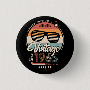 Vintage since 1965 3 cm round badge