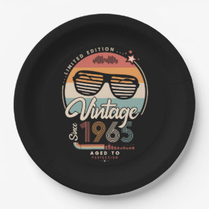 Vintage since 1965 paper plate