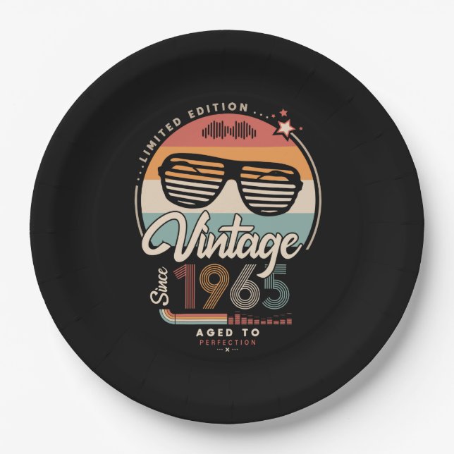 Vintage since 1965 paper plate (Front)