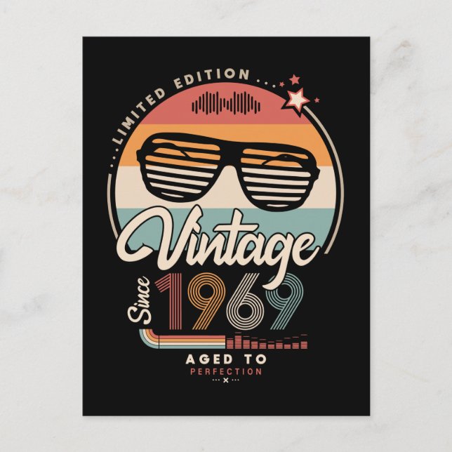 Vintage since 1969 postcard (Front)
