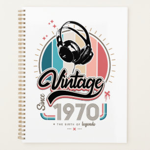 Vintage since 1970 headphones planner