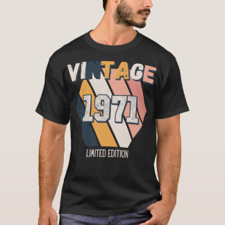 Vintage Since 1971 Birthday Retro Fun T-Shirt