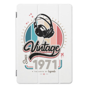 Vintage since 1971 headphones iPad pro cover