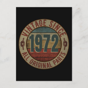 VINTAGE SINCE 1972 ALL ORIGINAL PARTS POSTCARD