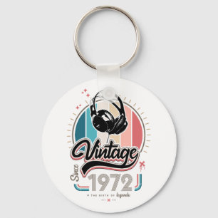 Vintage since 1972 headphones key ring