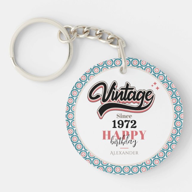 Vintage since - 1972 key ring (Front)