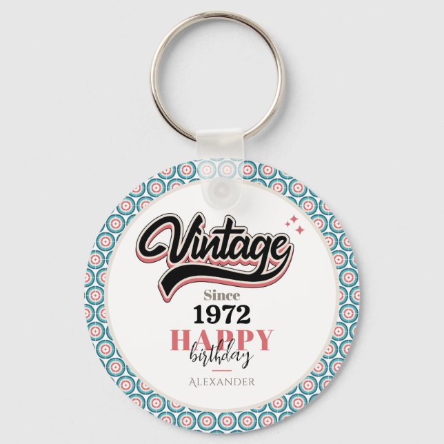 Vintage since - 1972 key ring (Front)
