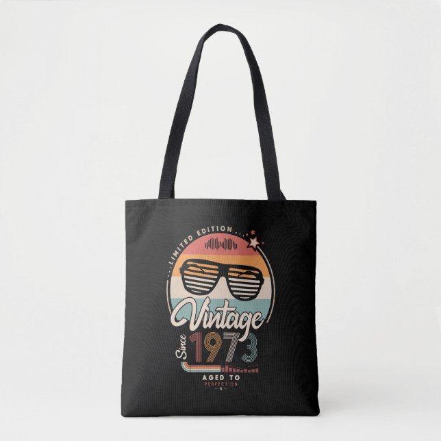 Vintage since 1973 tote bag (Front)