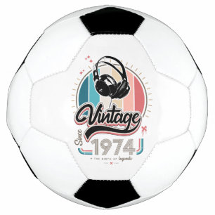 Vintage since 1974 headphones football