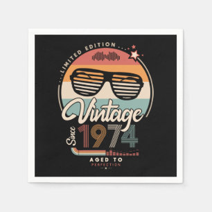 Vintage since 1974 napkin