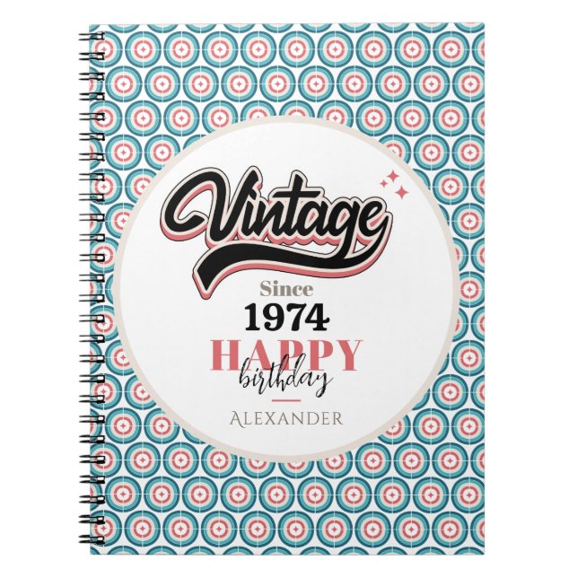 Vintage since - 1974 notebook (Front)