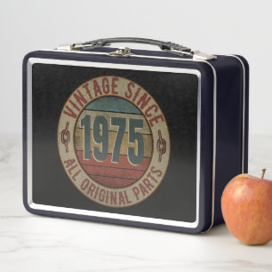 VINTAGE SINCE 1975 ALL ORIGINAL PARTS. METAL LUNCH BOX