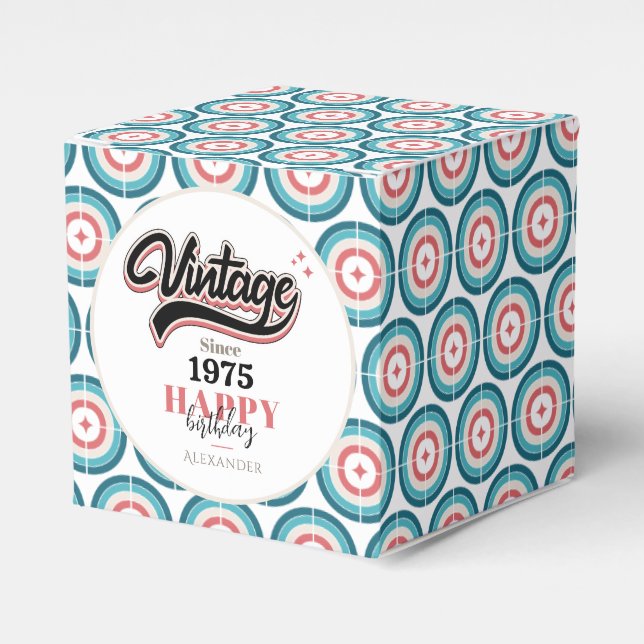 Vintage since - 1975 favour box (Front Side)