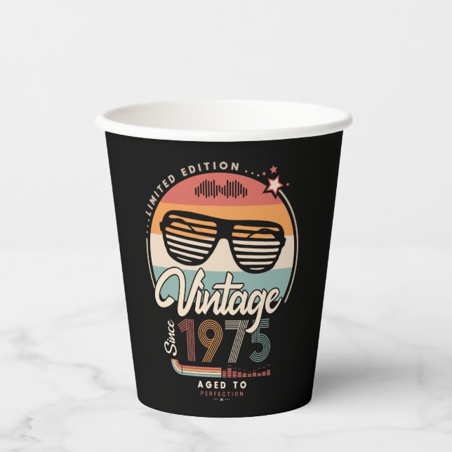 Vintage since 1975 paper cups (Front)