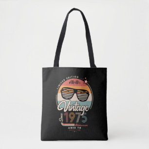 Vintage since 1975 tote bag
