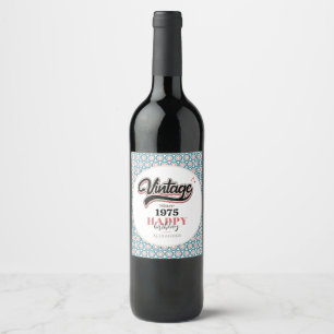 Vintage since - 1975 wine label