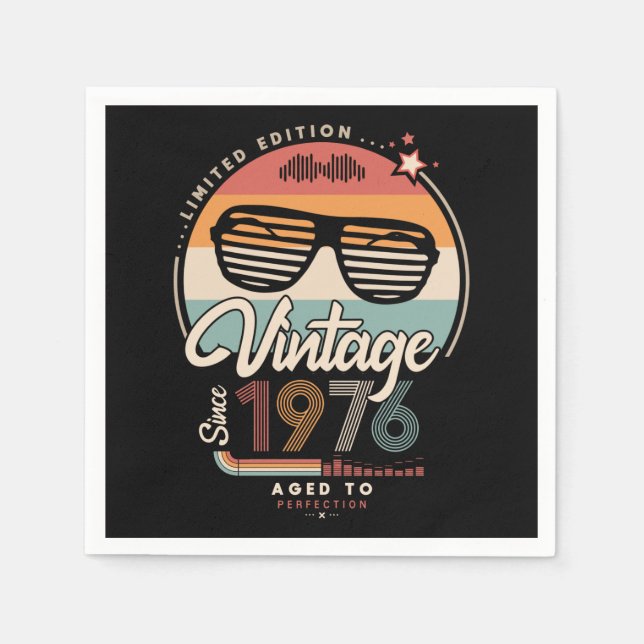Vintage since 1976 napkin (Front)