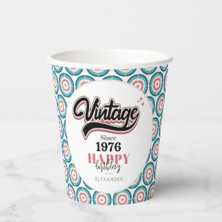 Vintage since - 1976 paper cups